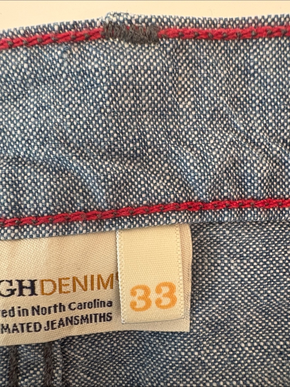 Raleigh Denim Graham Trousers Chambray Handmade Business Casual 5 Pocket Size 33 - Picture 4 of 11